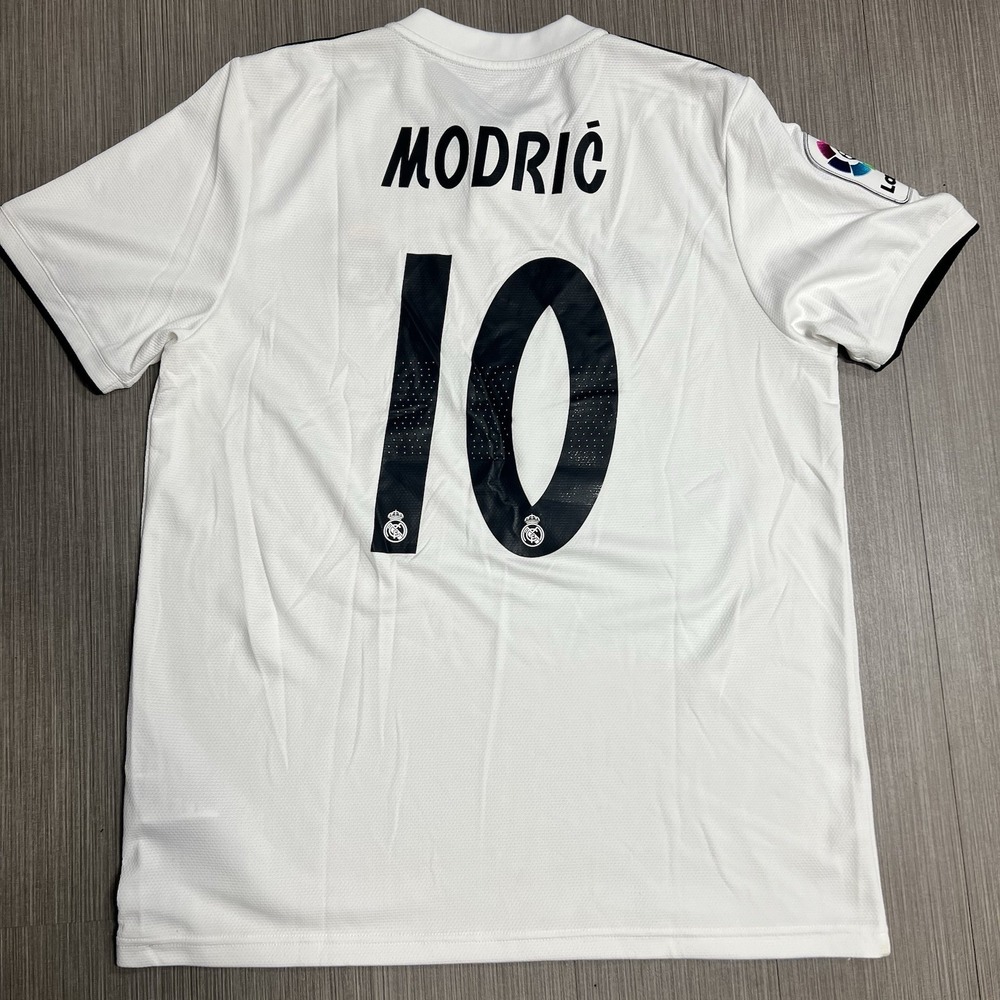 Real Madrid ADIDAS 2018/19 Home Luka Modric Large Soccer Jersey La Liga FIFA